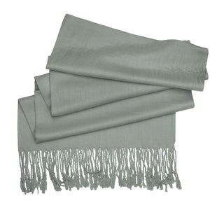 Women's Soft Solid Color Pashmina Shawl Wrap Scarf - Grey