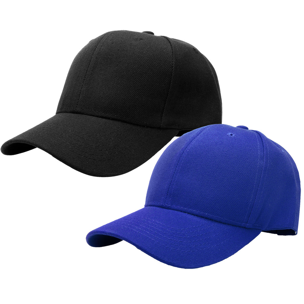 2-Pack Baseball Dad Cap Adjustable Size Perfect for Running Workouts and Outdoor Activities