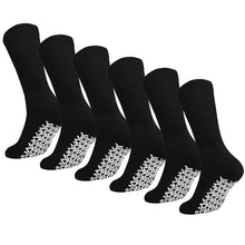 Load image into Gallery viewer, Men Women Anti Slip Grip Non Skid Crew Cotton Diabetic Socks For Home Hospital 6-Pairs
